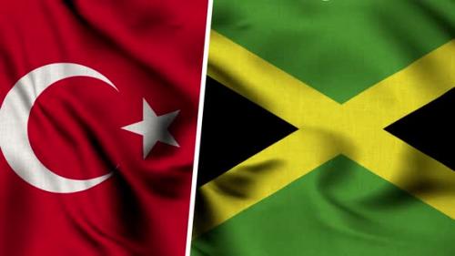 Videohive - Turkey Flag And Flag Of Jamaica - 47635380 - 47635380