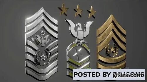 3D Military Insignia Set v4.12-4.27, 5.0-5.2