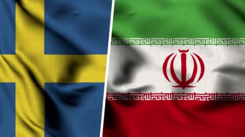 Videohive - sweden Flag And Flag Of Iran - 47635390 - 47635390