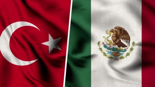 Videohive - Turkey Flag And Flag Of Mexico - 47635398 - 47635398