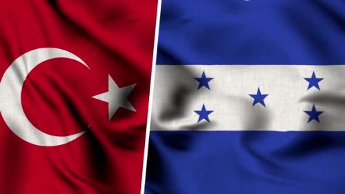 Videohive - Turkey Flag And Flag Of Honduras - 47635429 - 47635429