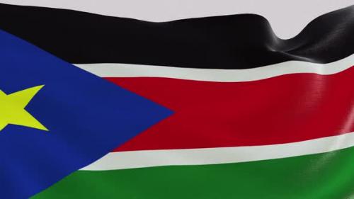 Videohive - South Sudan Fabric Flag - 47635499 - 47635499