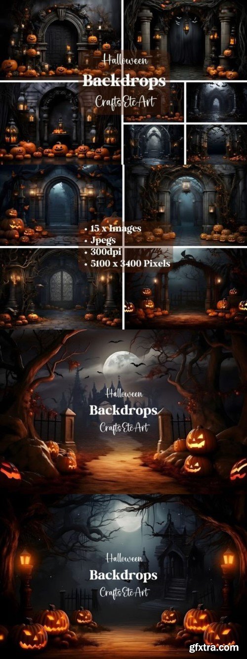 Halloween Digital Backdrops