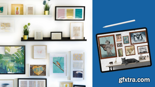 Create a Gallery Wall of Art Using Procreate or Paper Templates