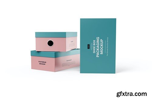 Customizable Shoe Box PSD Mockups X8GZ3R9