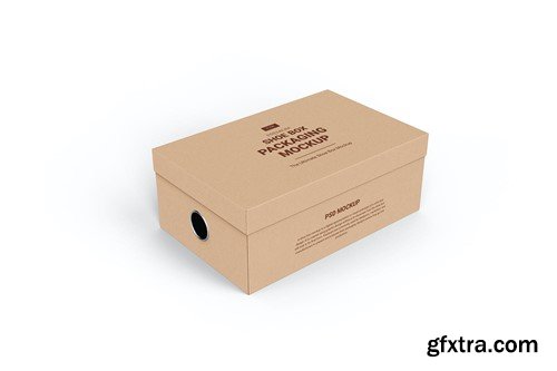 Kraft shoe box mockup YK7LY8D