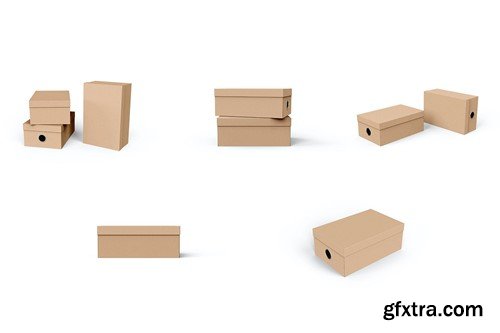 Kraft shoe box mockup YK7LY8D