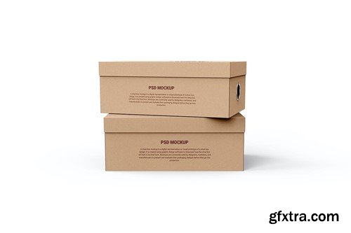 Kraft shoe box mockup YK7LY8D