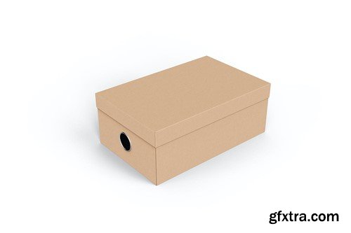 Kraft shoe box mockup YK7LY8D