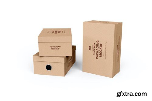 Kraft shoe box mockup YK7LY8D