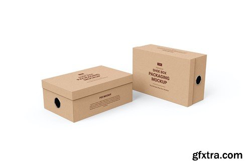 Kraft shoe box mockup YK7LY8D