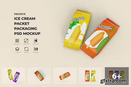 Ice Cream Packaging Mockup 9RKQRUF