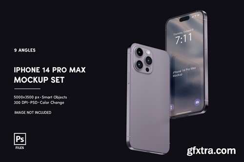 IPhone 14 Pro Max Mockup Set FDYAJK8