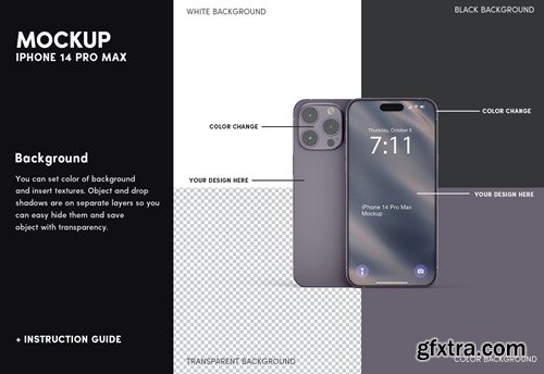 IPhone 14 Pro Max Mockup Set FDYAJK8