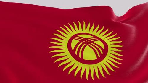 Videohive - Kyrgyzstan Fabric Flag - 47635649 - 47635649