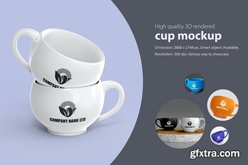 Realistic Tea Cup Mockup 9YN6NXA