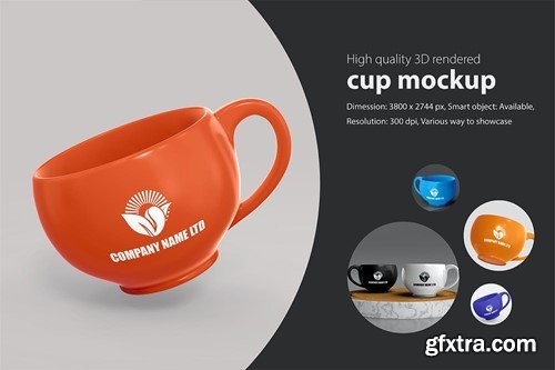 Realistic Tea Cup Mockup 9YN6NXA