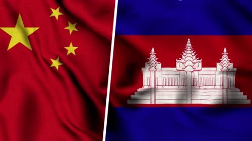 Videohive - China Flag And Flag Of Cambodia - 47635103 - 47635103