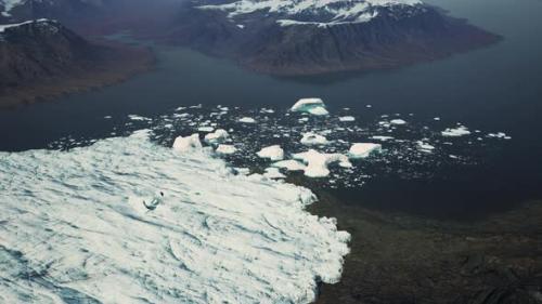 Videohive - Panoramic View of Big Glacier at Alaska - 47640558 - 47640558