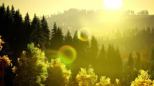 Videohive - Bright Sunset in the Mountains - 47641146 - 47641146