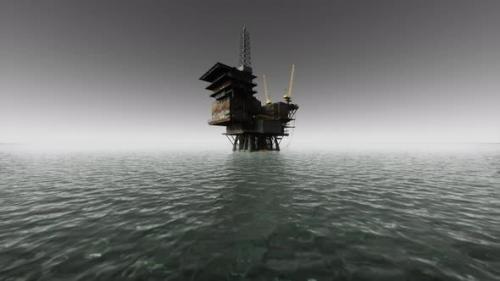 Videohive - Old Abandoned Sea Rusty Drilling Platform - 47641152 - 47641152