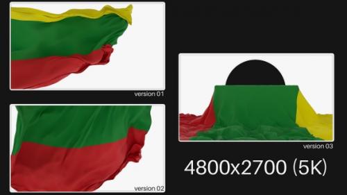 Videohive - Pack Of Lithuania Flag On Alpha - 47628421 - 47628421