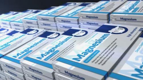 Videohive - Magnesium tablets pack production loopable seamless - 47630118 - 47630118