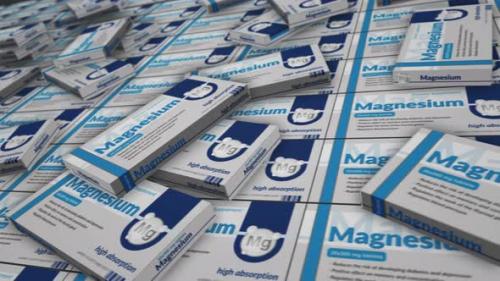 Videohive - Magnesium tablets pack production loopable seamless - 47630170 - 47630170