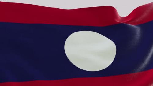 Videohive - Laos Fabric Flag - 47635634 - 47635634