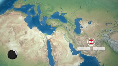 Videohive - Lebanon Earth Map - 47635644 - 47635644