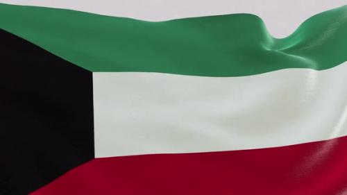 Videohive - Kuwait Fabric Flag - 47635650 - 47635650