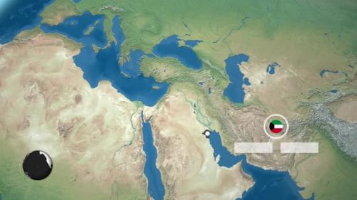 Videohive - Kuwait Earth Map - 47635652 - 47635652