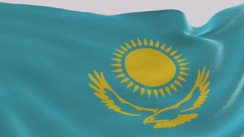 Videohive - Kazakhstan Fabric Flag - 47635658 - 47635658