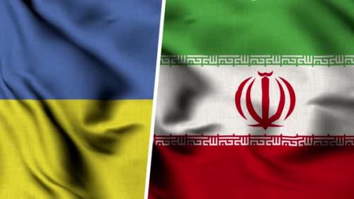 Videohive - Iran Flag And Flag Of Ukraine - 47635675 - 47635675