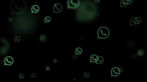 Videohive - Whatsapp icon particles flying - 47635700 - 47635700