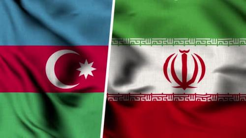 Videohive - Iran Flag And Flag Of Azerbaijan - 47635709 - 47635709