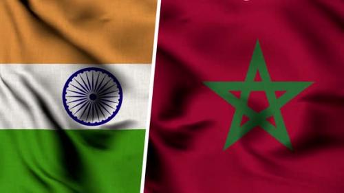 Videohive - India Flag And Flag Of Morocco - 47635715 - 47635715