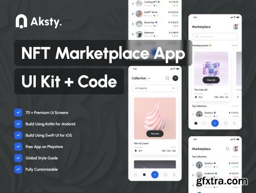 Aksty. - NFT Marketplace UI Kit + App Ui8.net