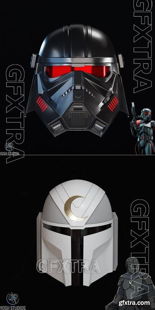 Star Wars - Purge Trooper Phase 2 helmet and Moon Knight Mandalorian helmet &ndash; 3D Print Model