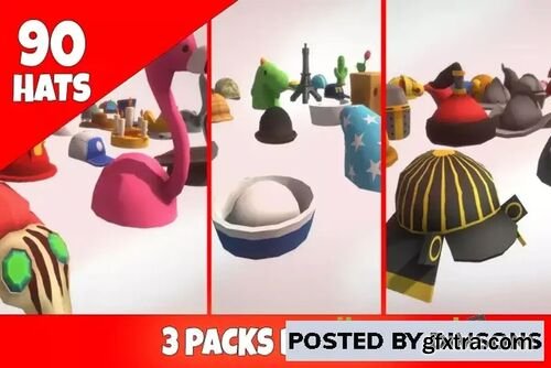 Ultimate Low Poly Hats Bundle v1.0