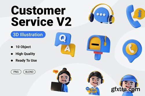 Cutsomer Service V2 3D Icon YJ4UPJ2