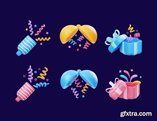 Confetti 3D Icon MXLB8QB