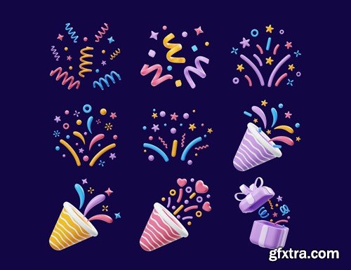 Confetti 3D Icon MXLB8QB