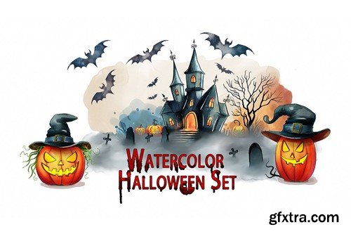 Watercolor Halloween Bright Design GHLVPWC