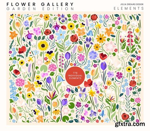 Flower Gallery Garden Edition Floral Illustrations N65C5KX