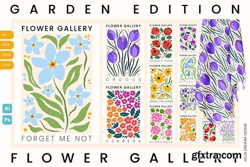 Flower Gallery Garden Edition Floral Illustrations N65C5KX