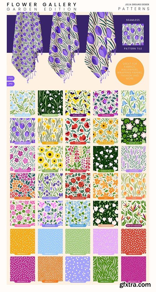 Flower Gallery Garden Edition Floral Illustrations N65C5KX