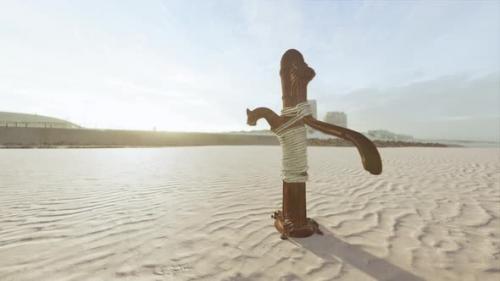 Videohive - Old Rusty Water Pump at Sunny Day - 47640099 - 47640099