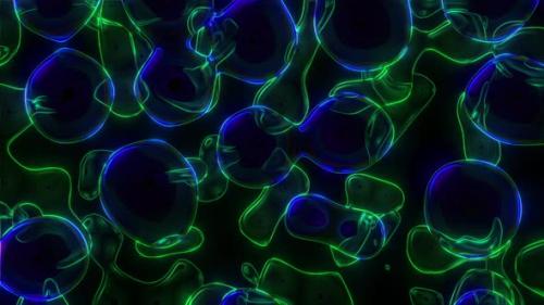 Videohive - Green Neon Mellecular Liquid Blobs - 47615721 - 47615721