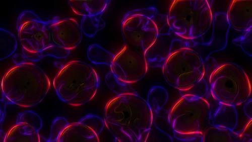 Videohive - Blue & Red Neon Mellecular Liquid Blobs - 47615722 - 47615722